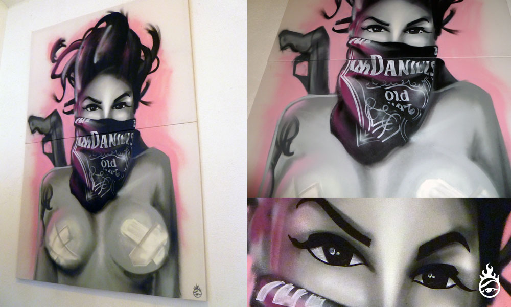 'Chica Bandita classic' - spraycans on canvas