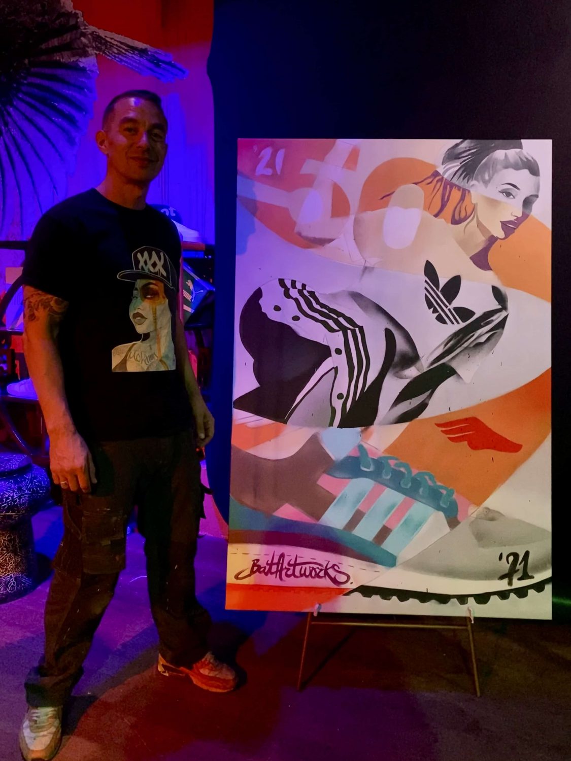 Graffiti art - Live painting Adidas - 50 years of TAF