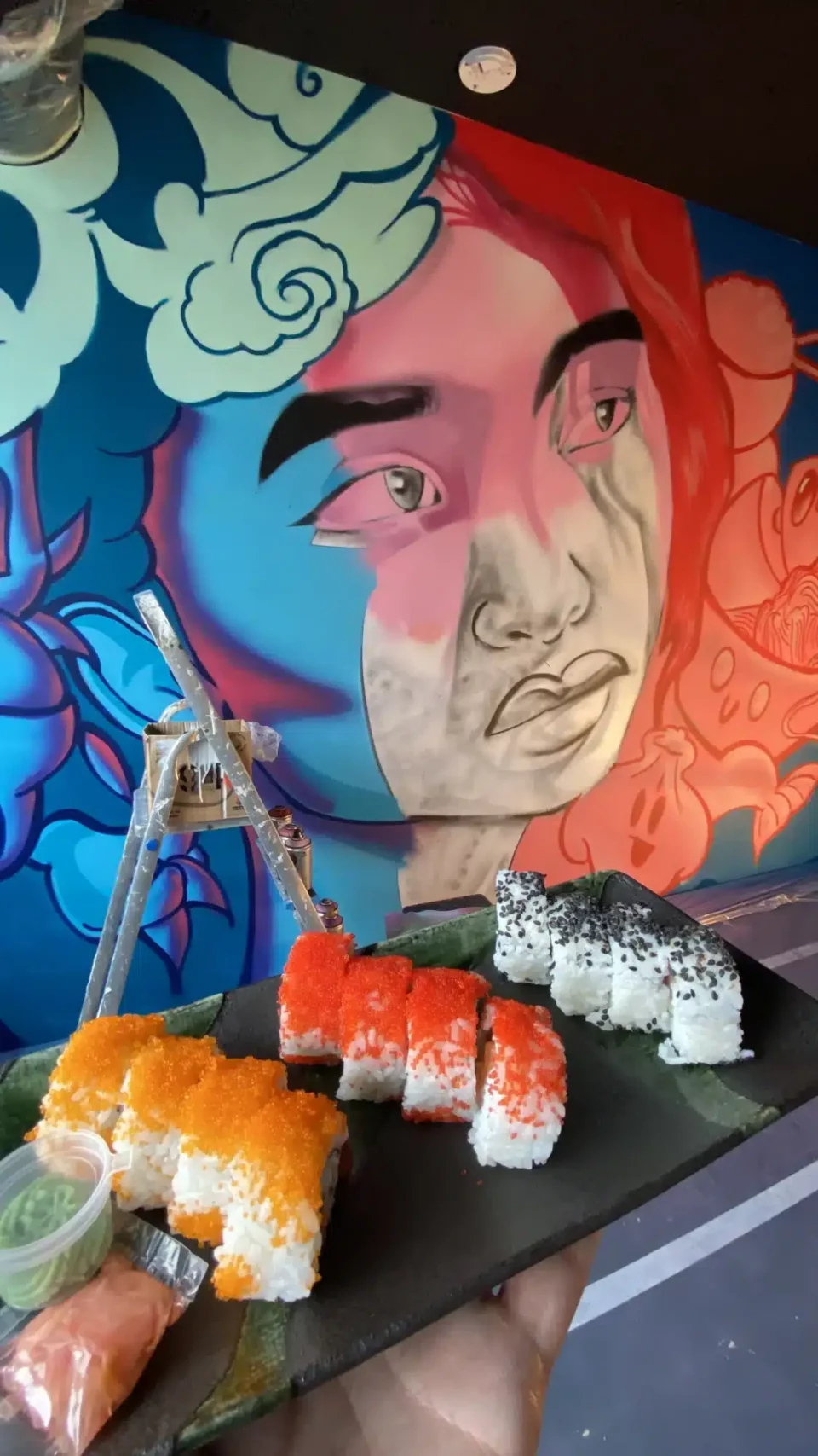 Asian portrait mural BatArtworks