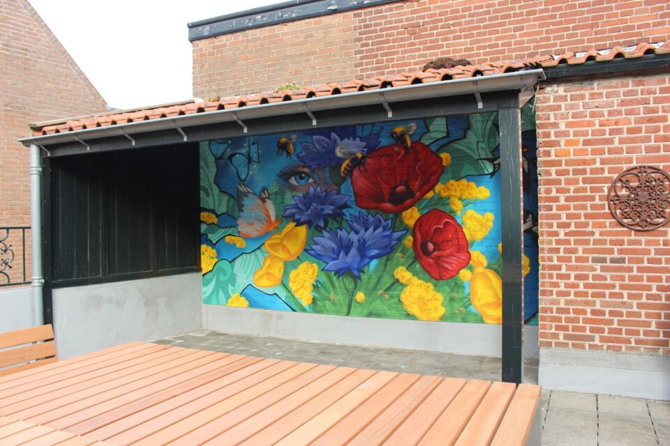 dakterras schildering Burgemeestershuis