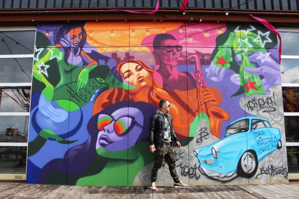 Dakterras street art mural - Heineken x Bar Bistro Bureau-01