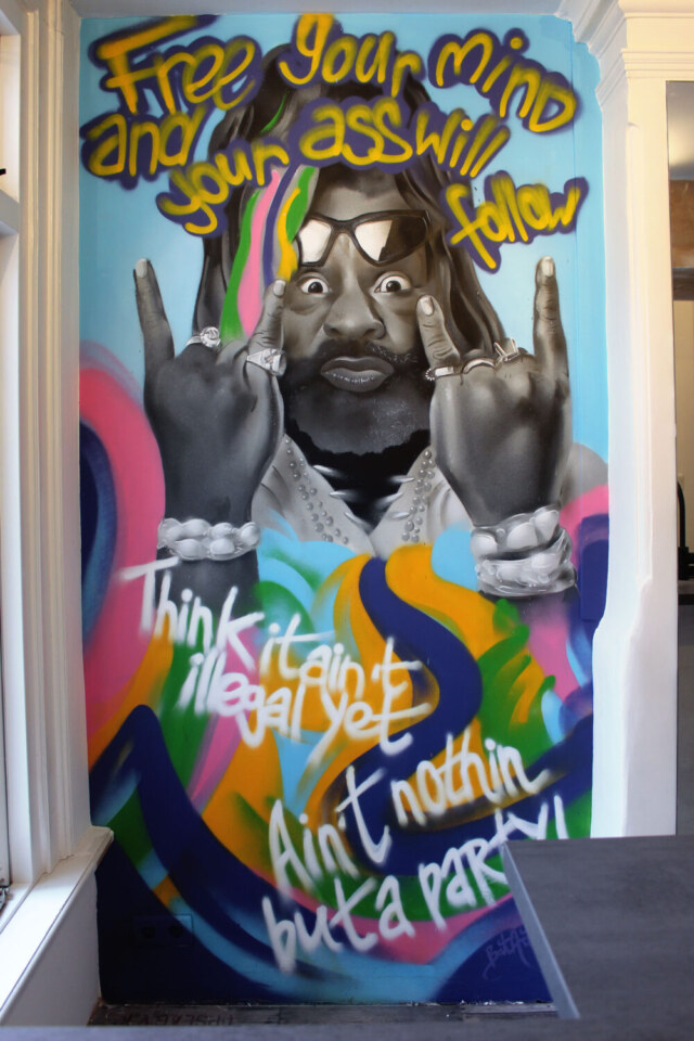 George Clinton private mural painting