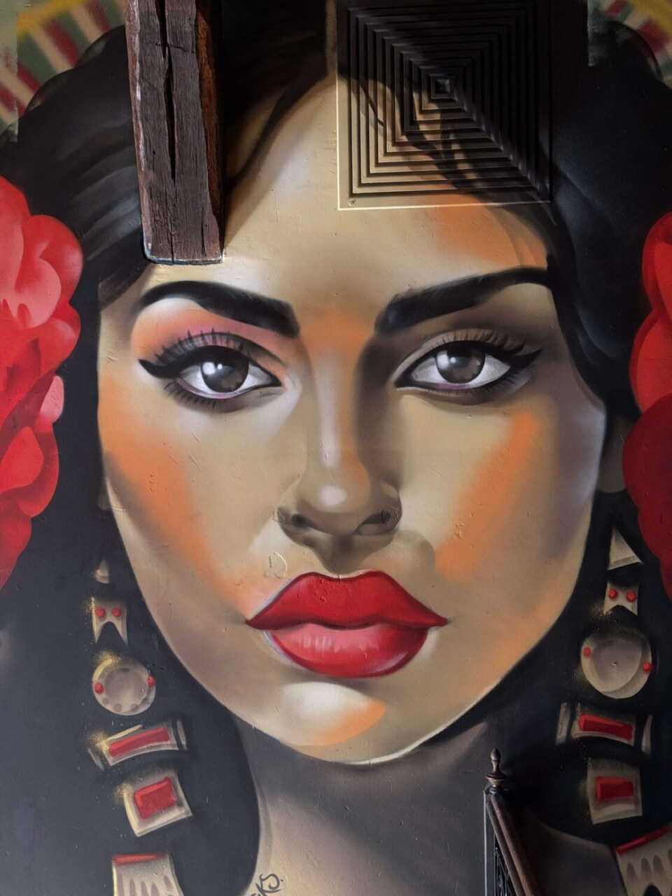 Latijns Amerikaans graffiti portret restaurant 'De Revolutie'