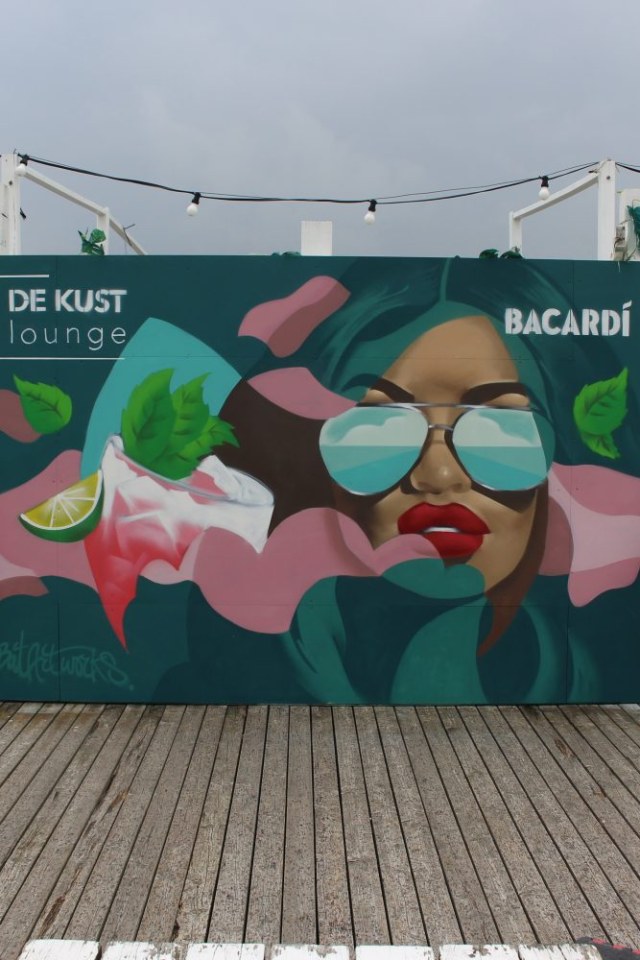 Street art Bacardi De Kust Lounge - De Pier Scheveningen