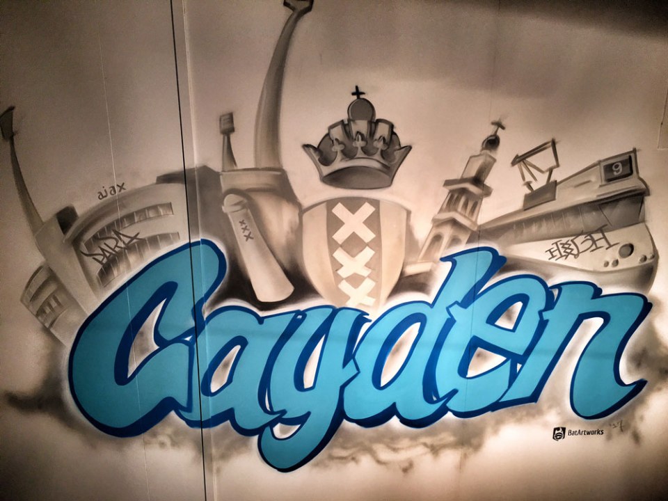 Graffiti met Amsterdamse nostalgie
