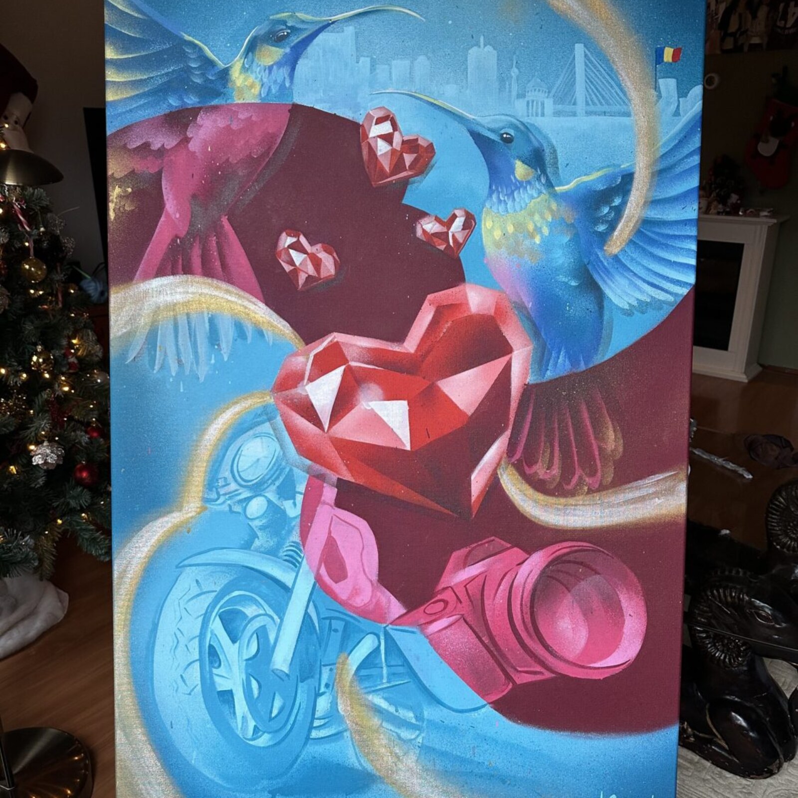 Graffiti kunst Canvas Art 40 jaar getrouwd