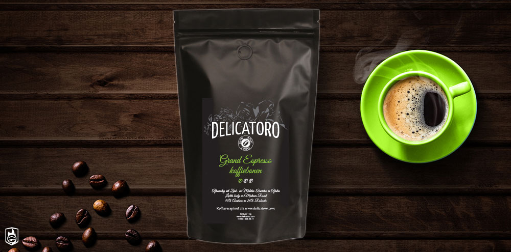 Coffee package design Delicatoro BatArtworks