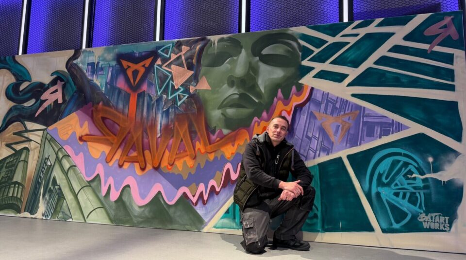 Cupra Raval reveal event | live painting