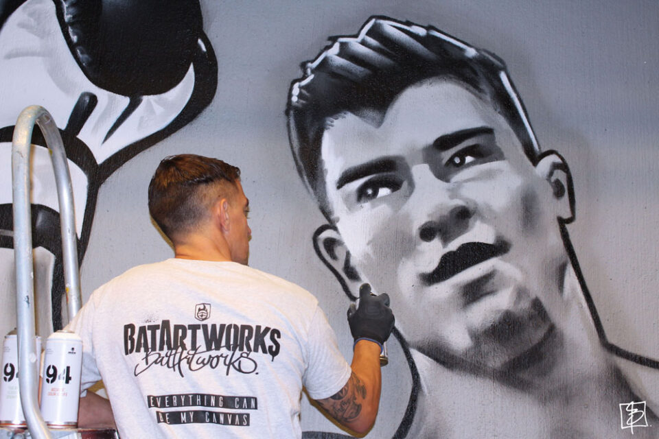 Muurschildering Fight Academy BatArtworks