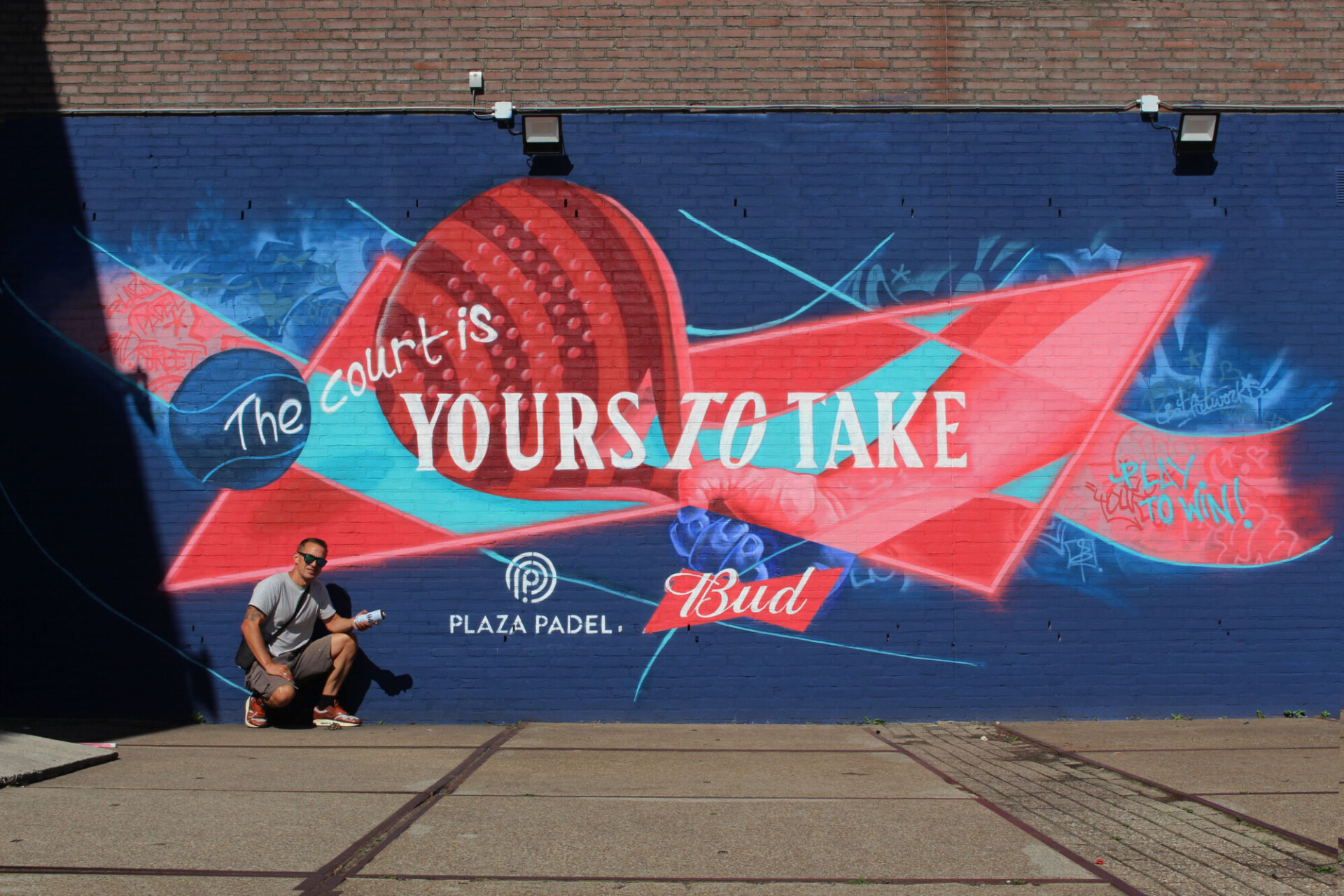 Bud x Plaza padel Amsterdam Street art