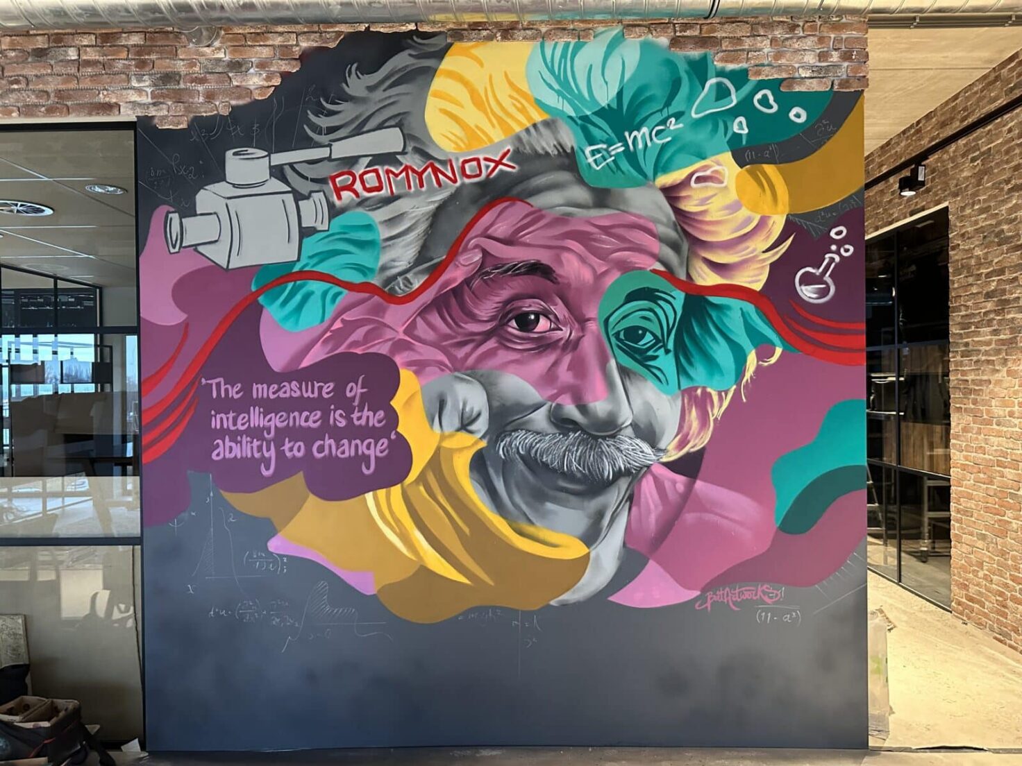 Graffiti artiest BatArtworks - Einstein