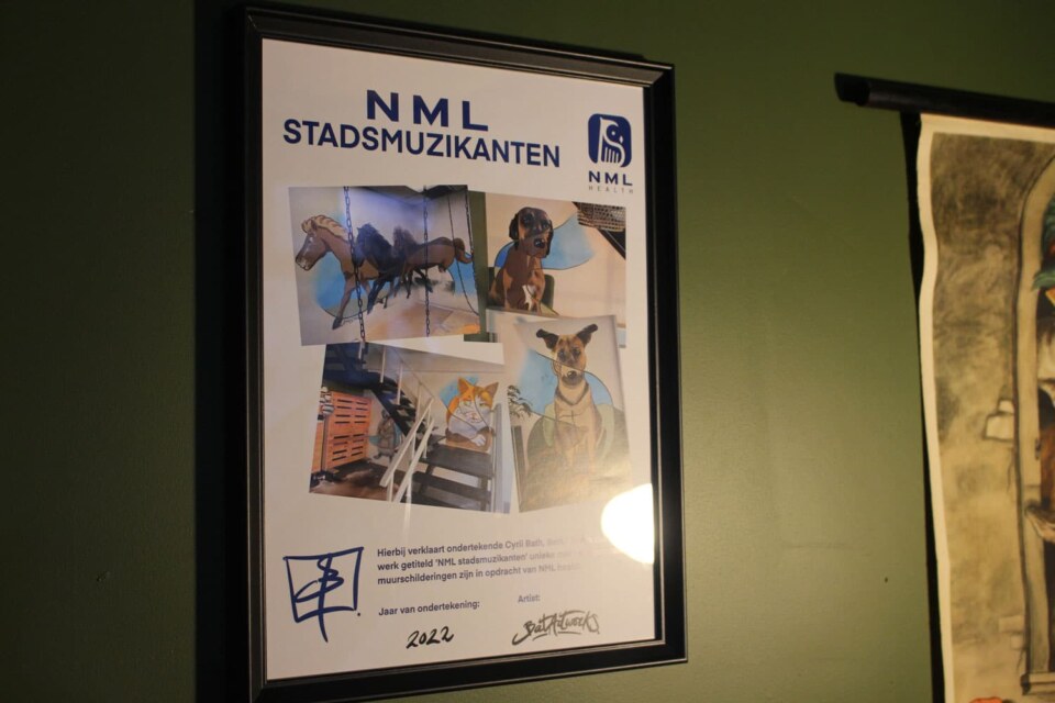 Graffiti stijl Bremer stadsmuzikanten