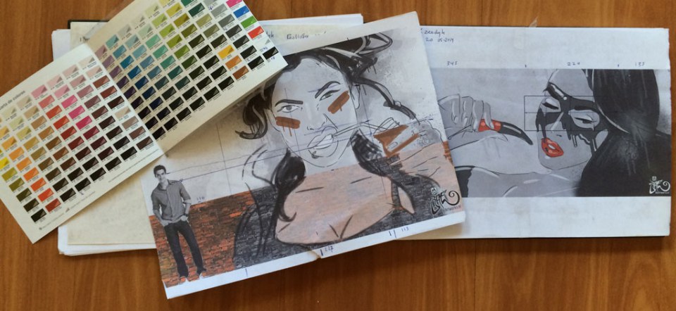 LiteDark mural sketch