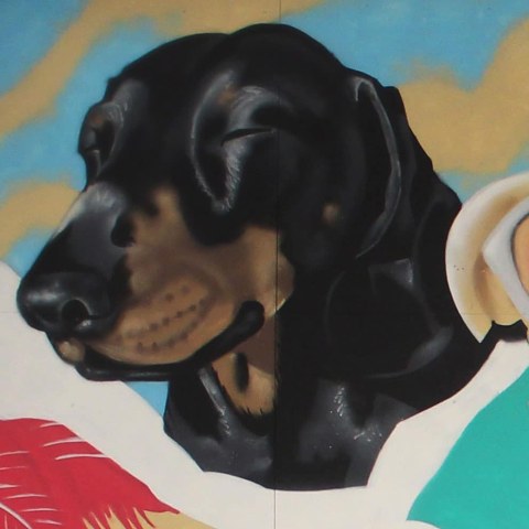 Mural Holiday Dogs