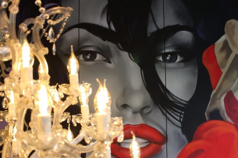 Mural Bistro Mes Amis Delft