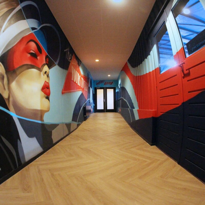Bud x Plaza padel Laren mural BatArtworks